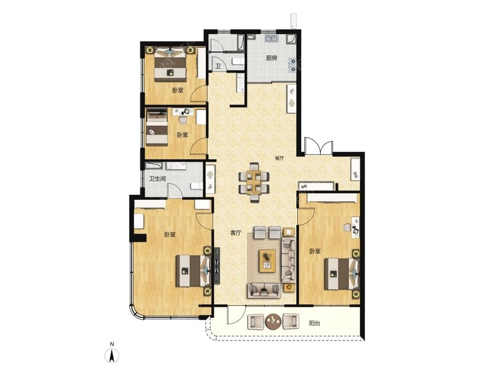 北京隅东序建面163户型图