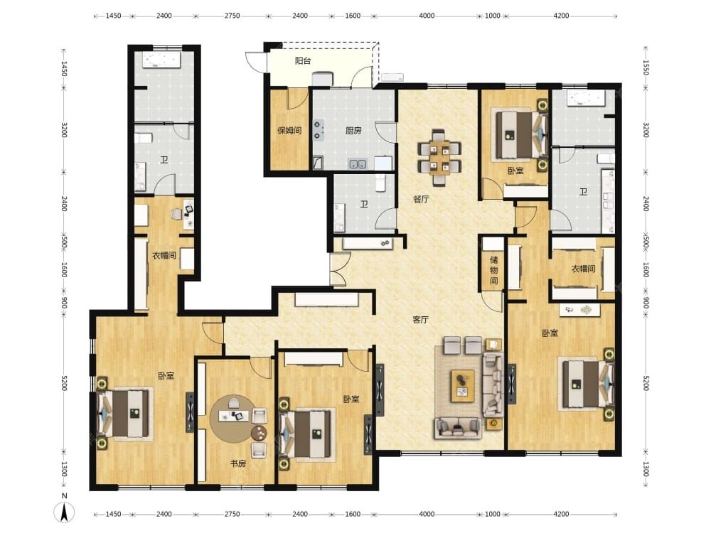 天润福熙大道建面307户型图