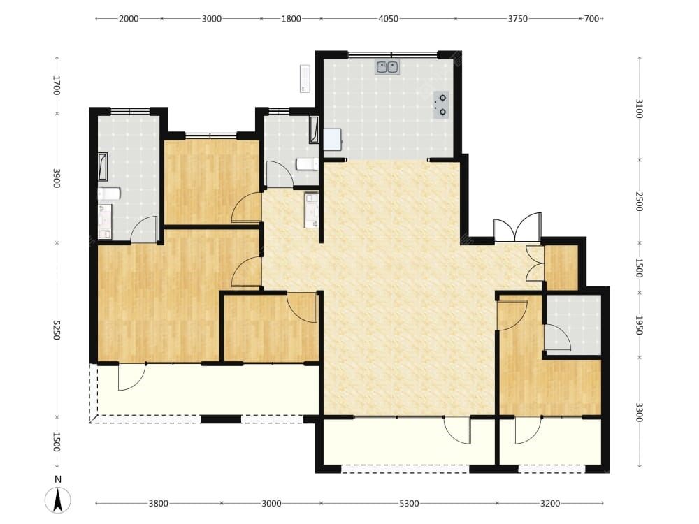 建发金茂·观宸建面165户型图