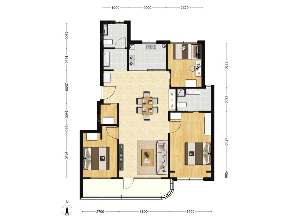 北京隅东序建面114户型图