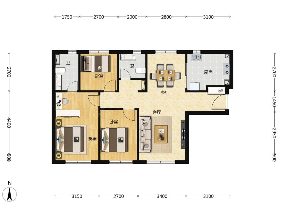 越秀·星樾建面101户型图