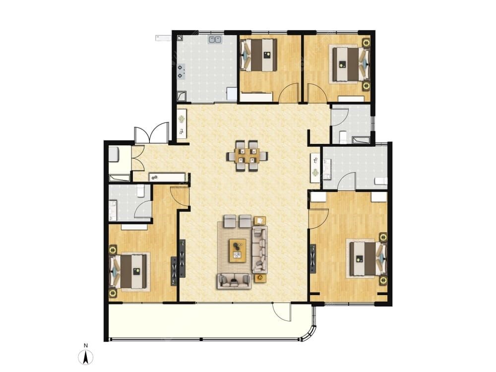 北京隅东序建面182户型图