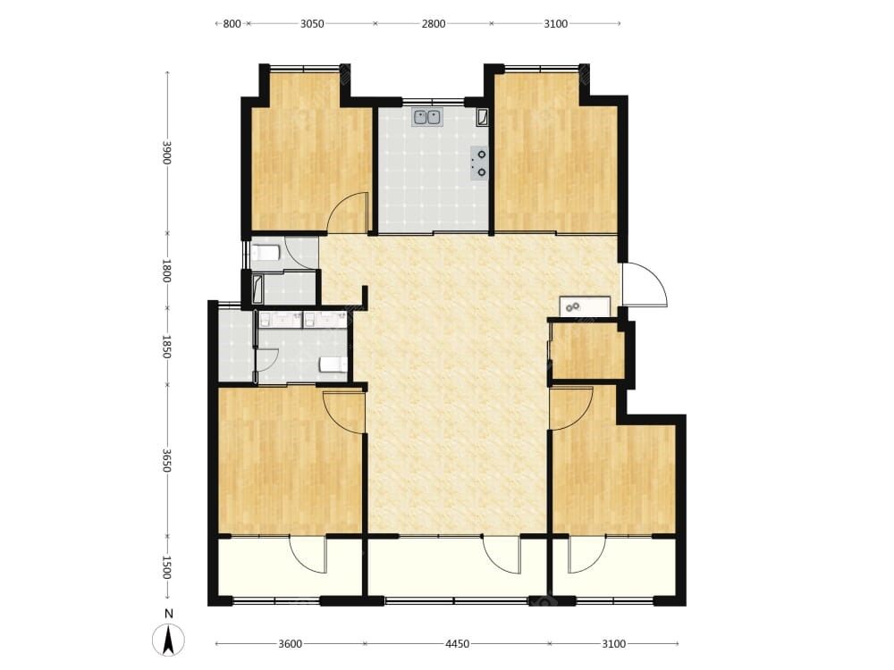 中环悦府建面137户型图