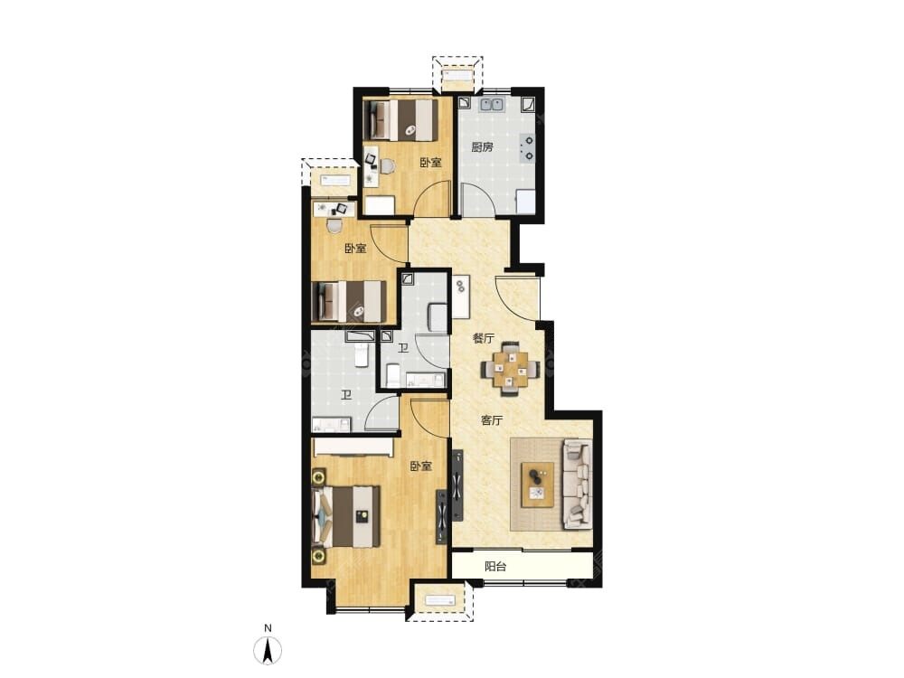 大兴发展·亦生悦建面89户型图