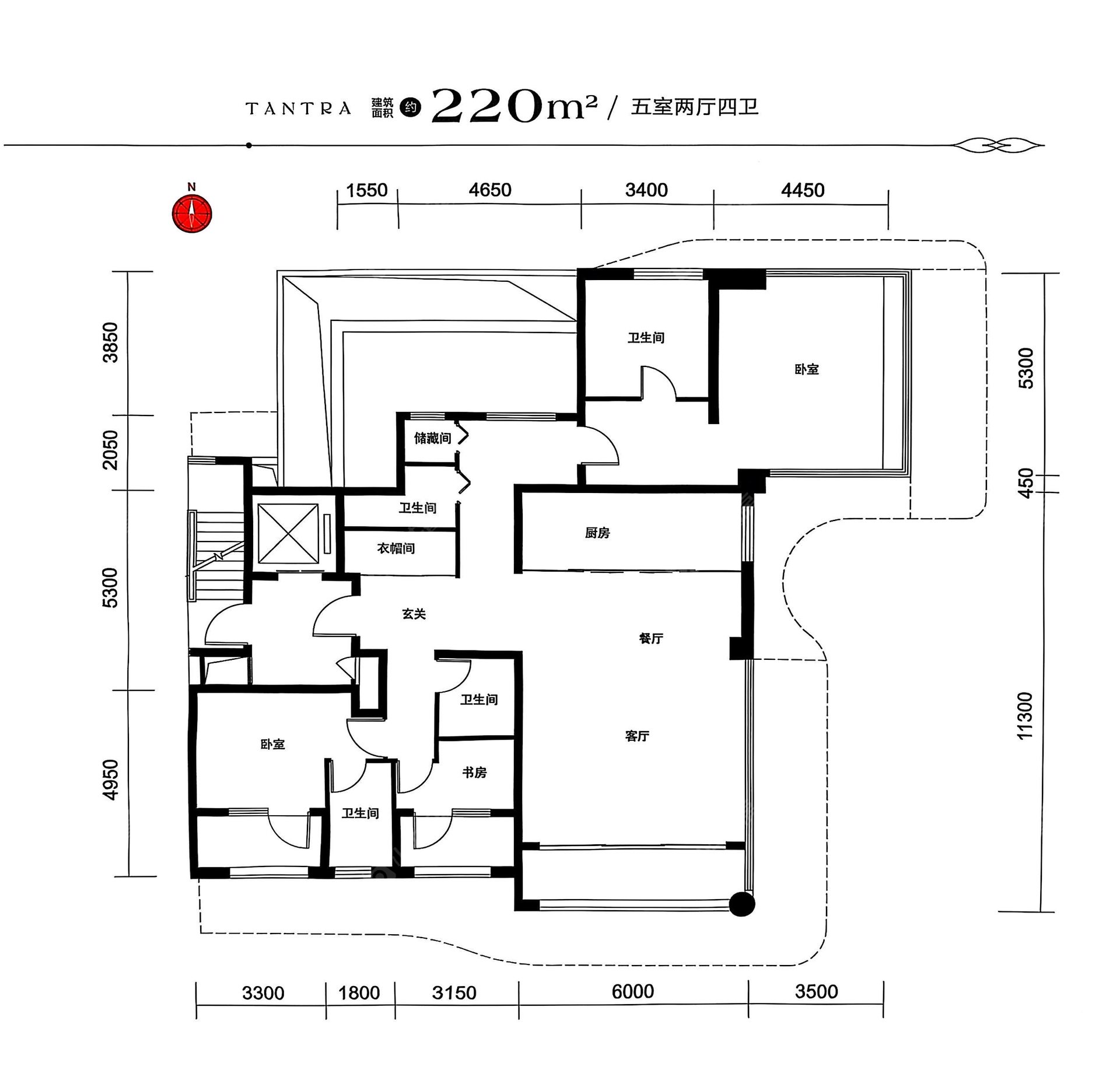 懋源璟橒建面220户型图