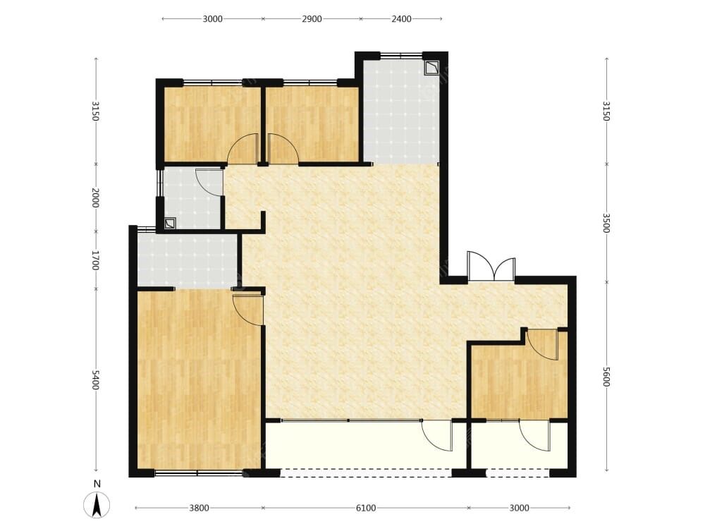 京能西贤府建面154户型图