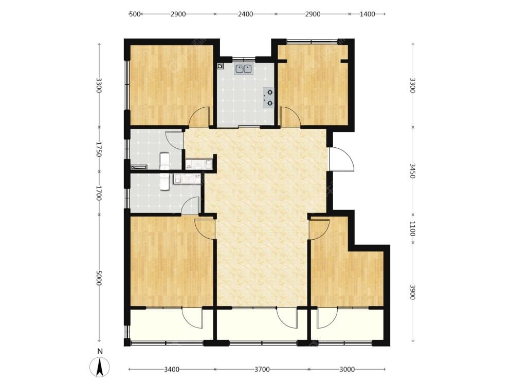 建发金茂·观宸建面116户型图