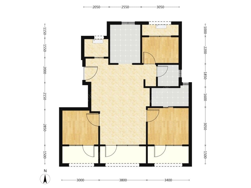 北京隅·西颂建面109户型图