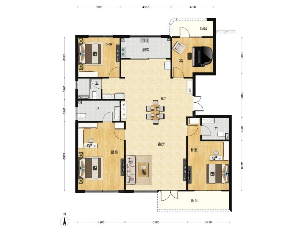 大兴发展梧桐府建面205户型图