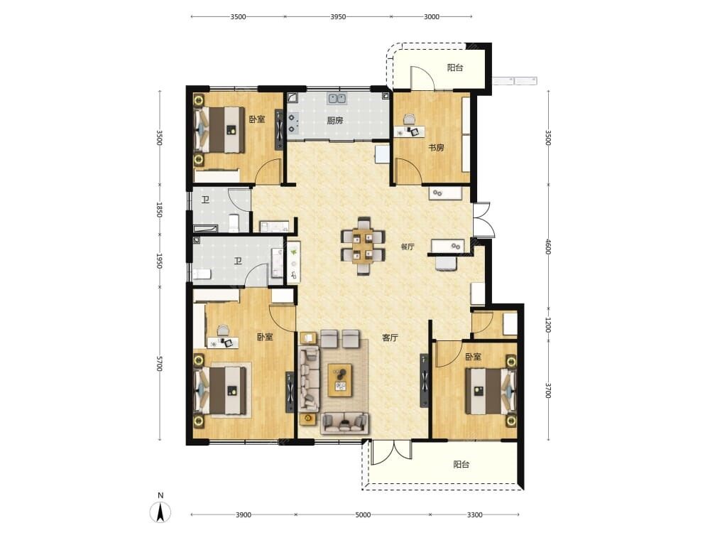 大兴发展梧桐府建面174户型图