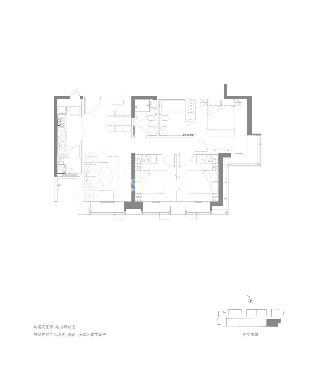 合景寰汇公馆建面112户型图