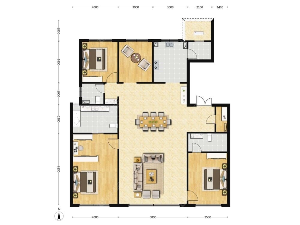 中海·安澜北京建面210户型图