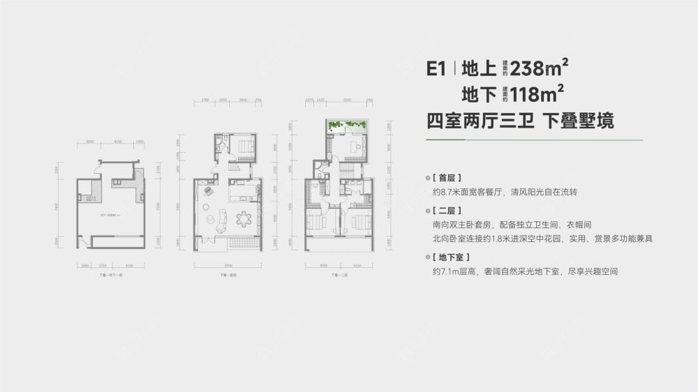 兴创沐春墅建面238户型图