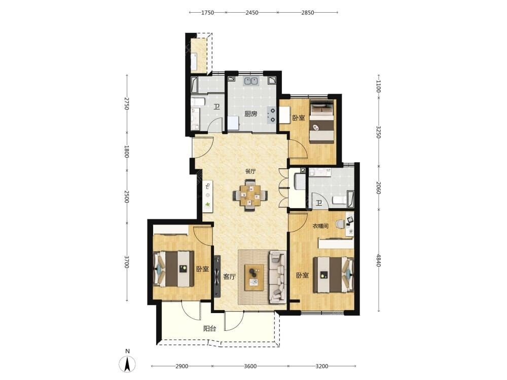 壹品兴创·元启建面110户型图