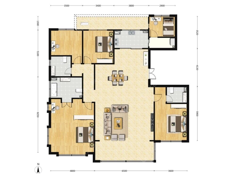 御林湾建面220户型图
