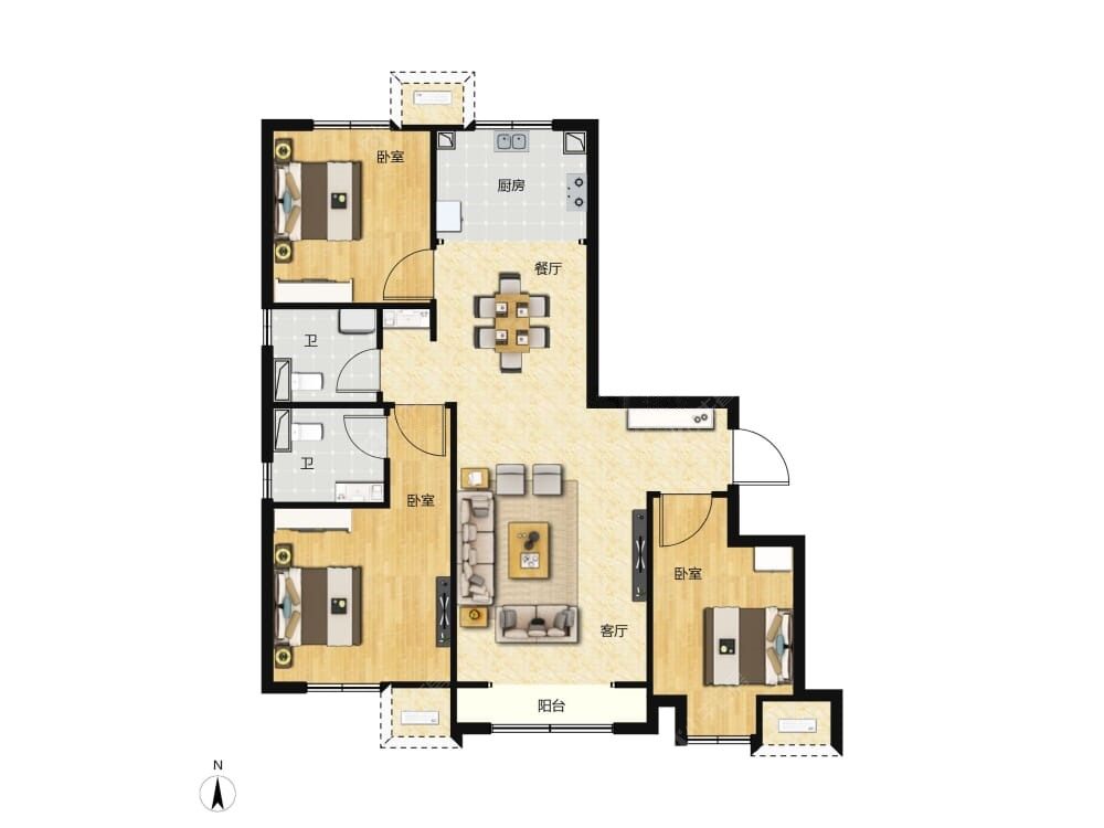 大兴发展·亦生悦建面119户型图