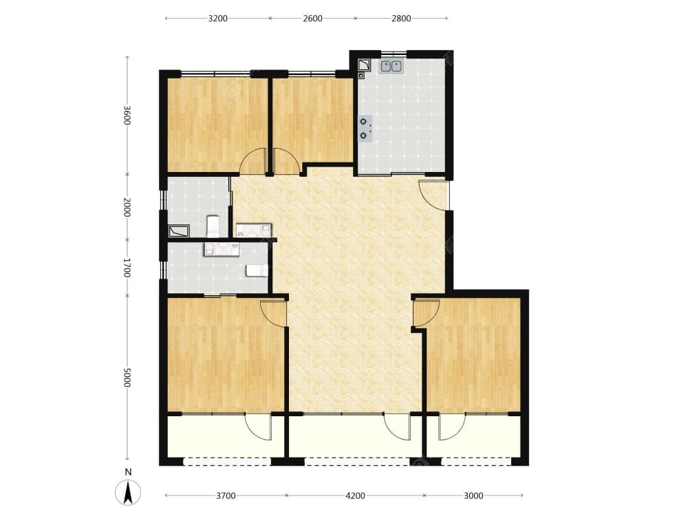 中海丽金府建面136户型图