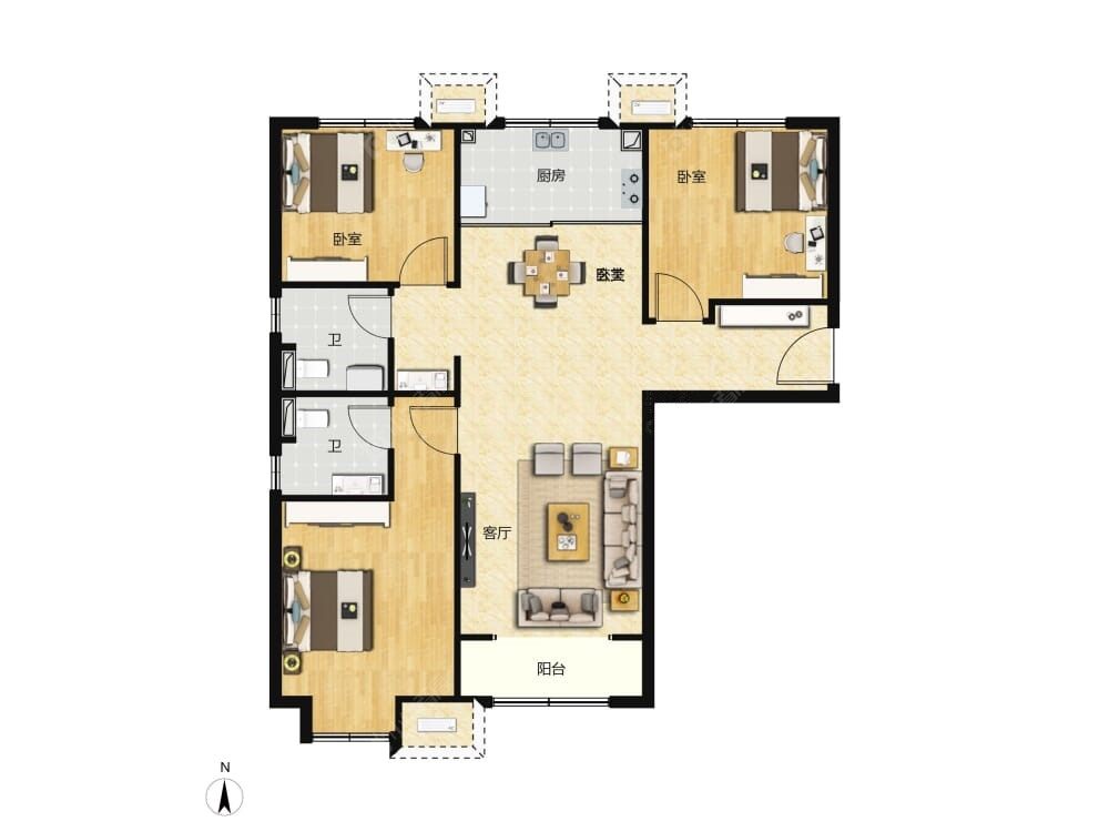 大兴发展·亦生悦建面119户型图