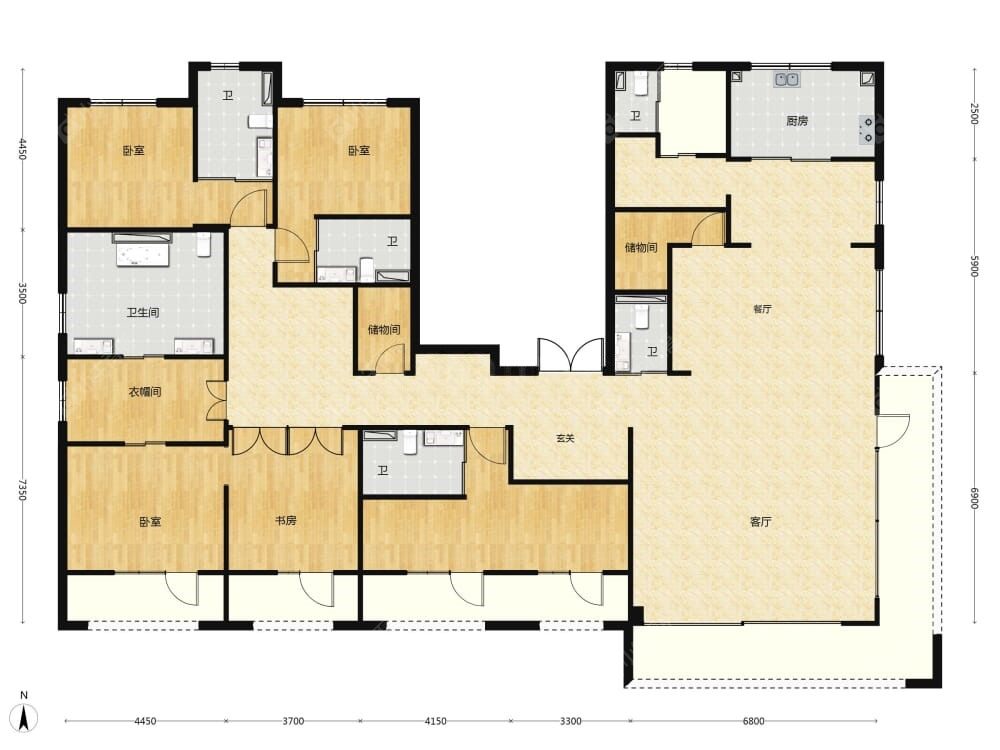 中海·萬吉玖序建面372户型图