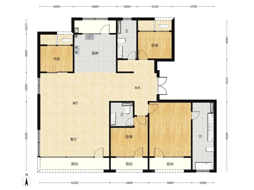 璞樾建面204户型图