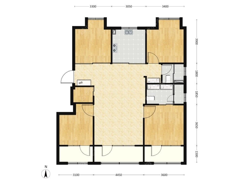 中环悦府建面145户型图