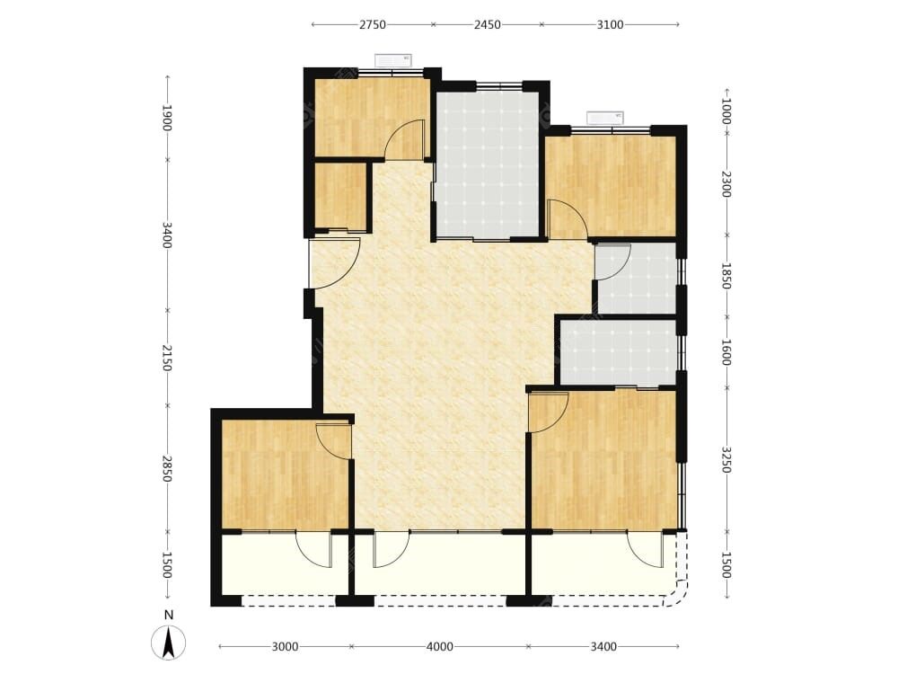北京隅·西颂建面122户型图