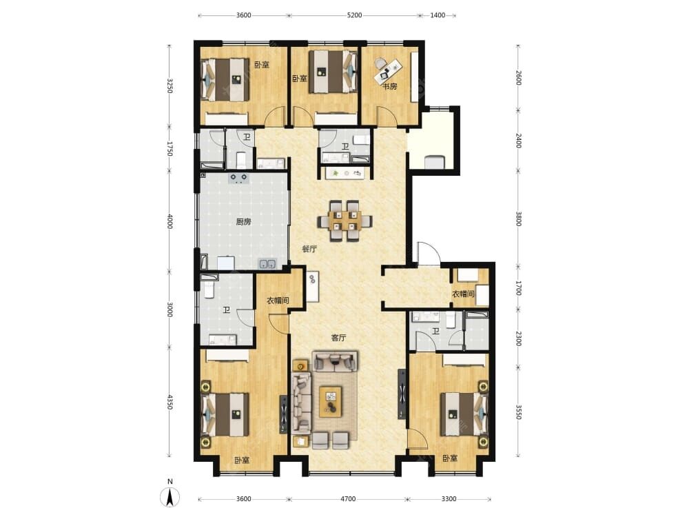 懋源煜泽台建面229户型图