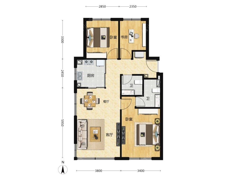 颐海澐颂建面97户型图