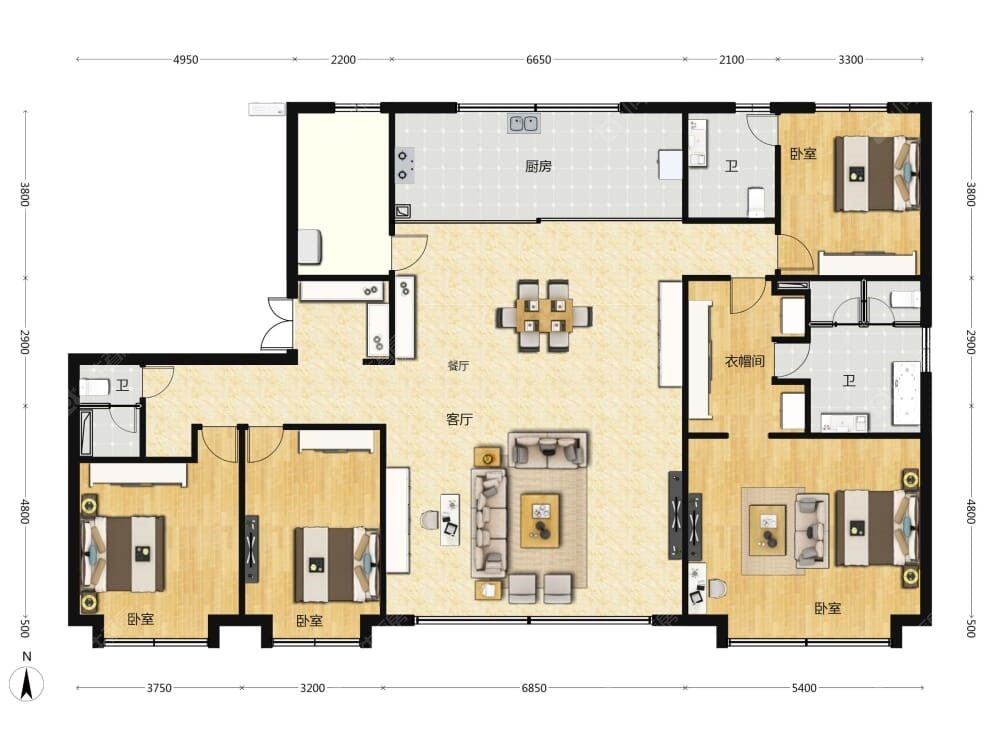 天恒广安印香山建面248户型图