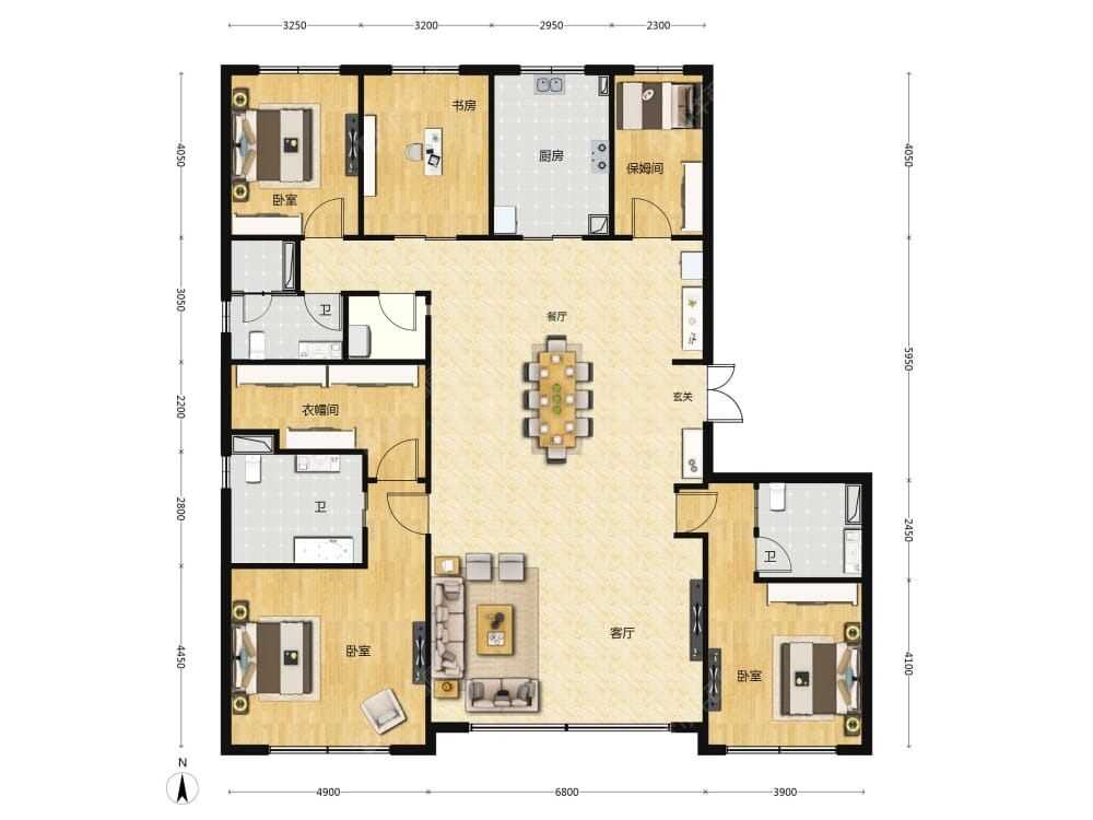 融创壹号院建面291户型图
