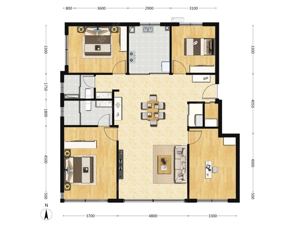 北京城建颐知筑建面143户型图