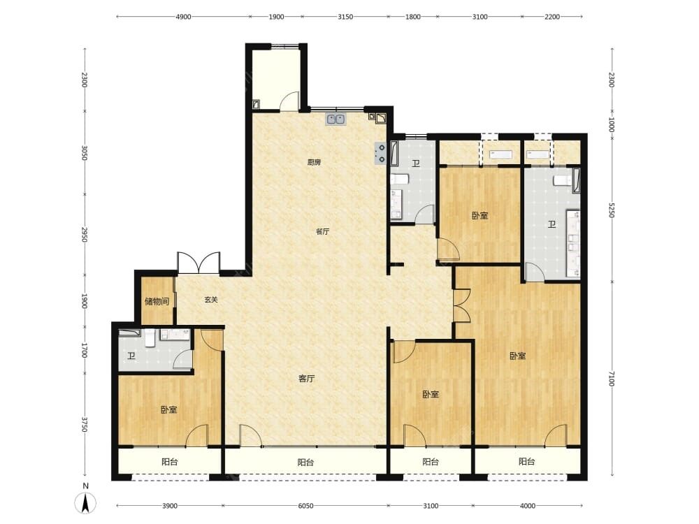 璞樾建面230户型图