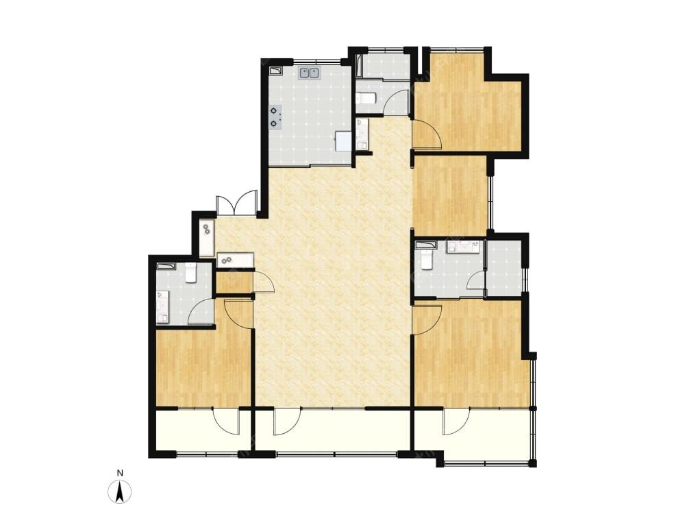 中环悦府建面166户型图