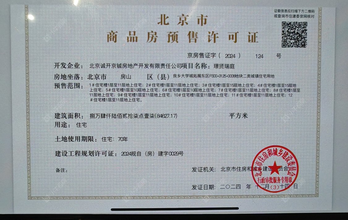 北京璟贤瑞庭在售新楼盘null