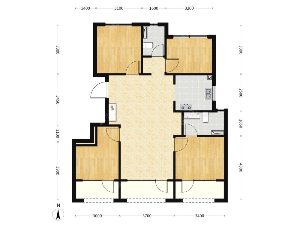 建发金茂·观宸建面113户型图