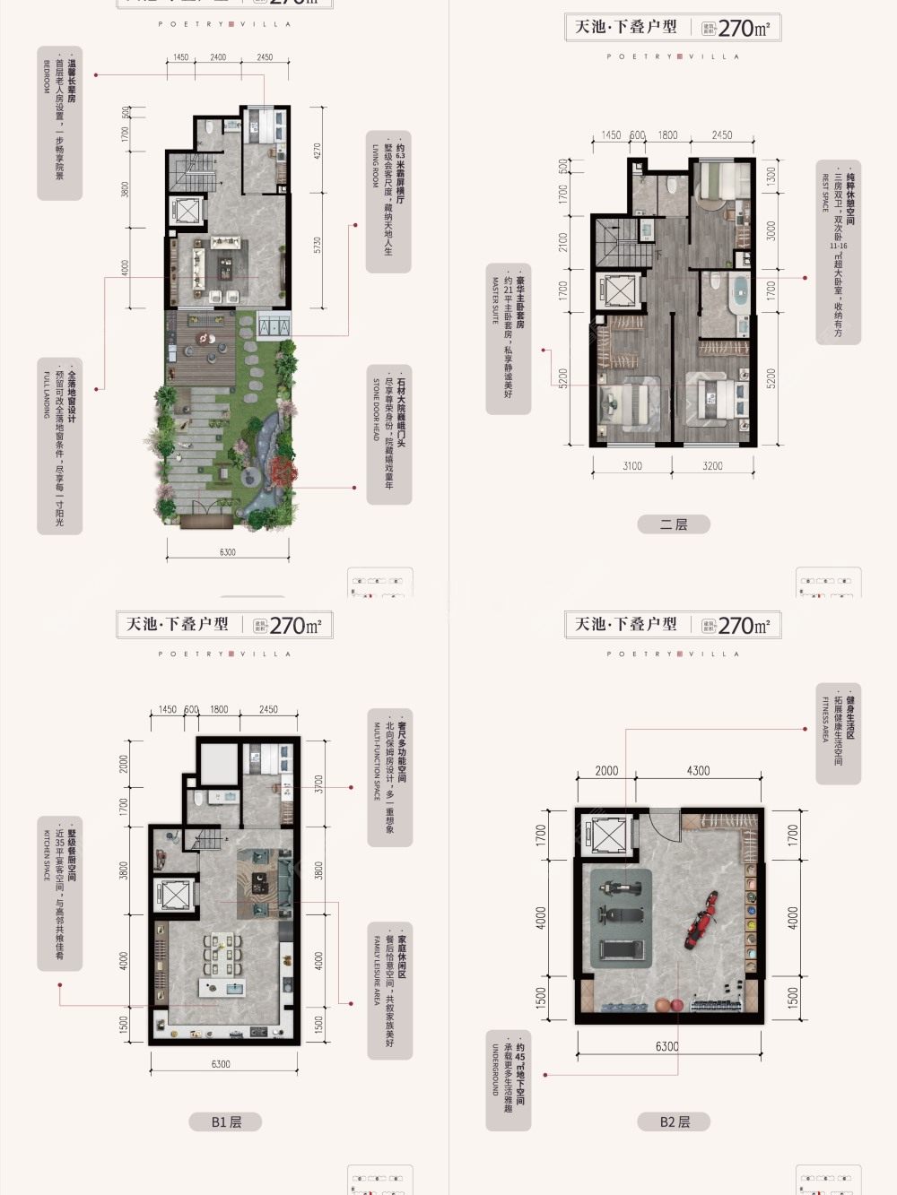 京能丽墅建面270户型图
