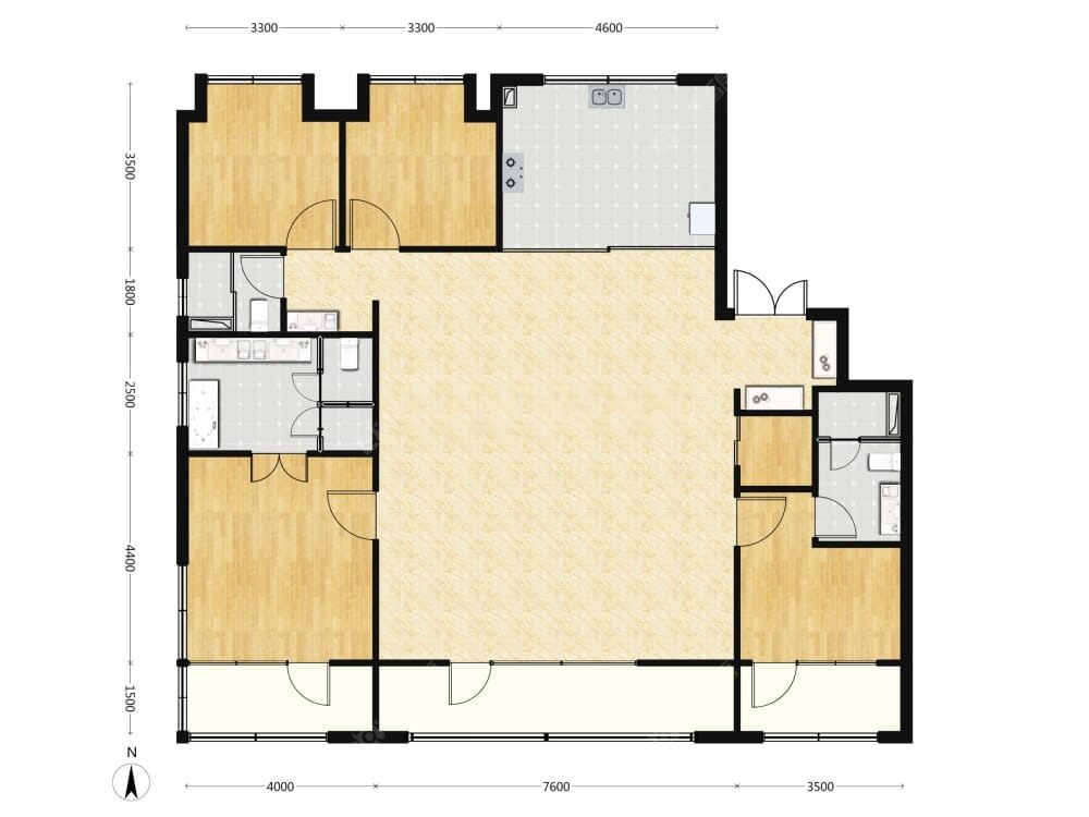 中环悦府建面213户型图