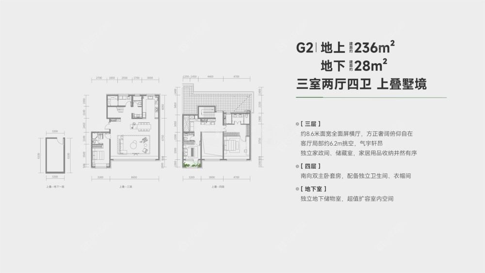 兴创沐春墅建面236户型图