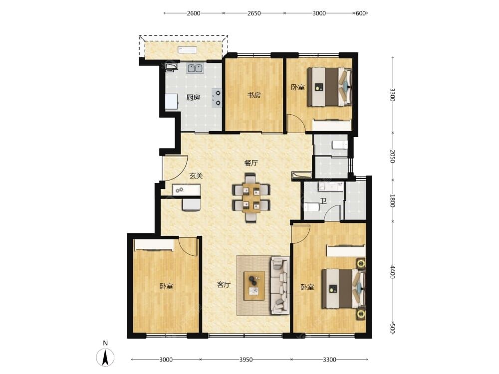 中建壹品·海宸元境建面123户型图