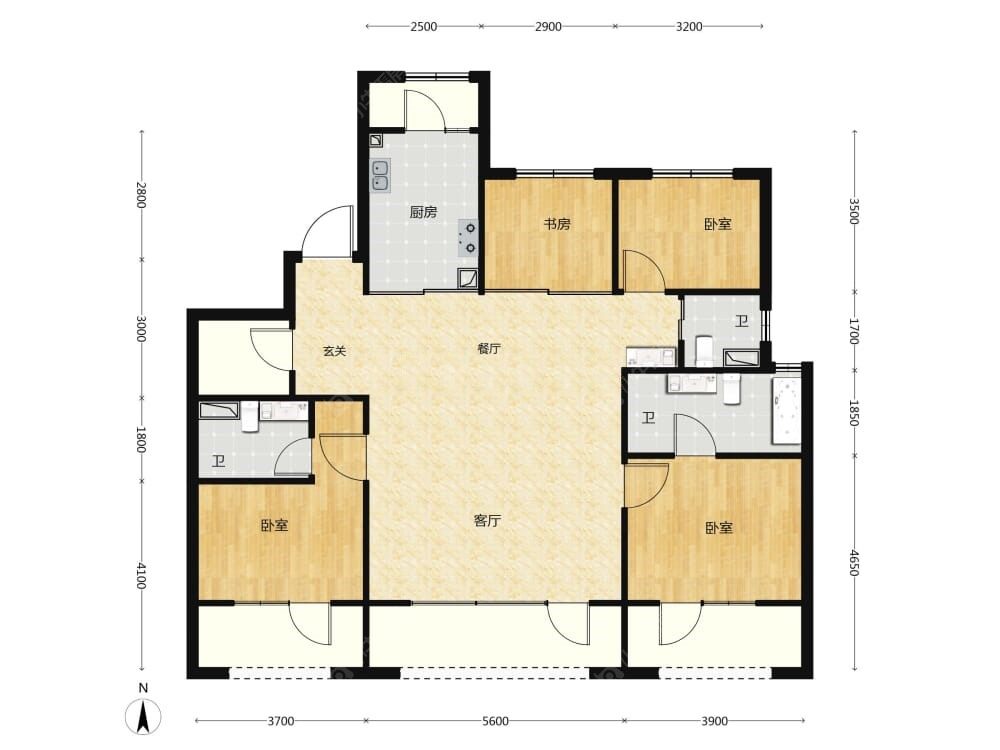 中海·萬吉玖序建面168户型图