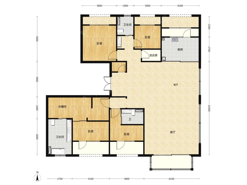 中海·萬吉玖序建面253户型图