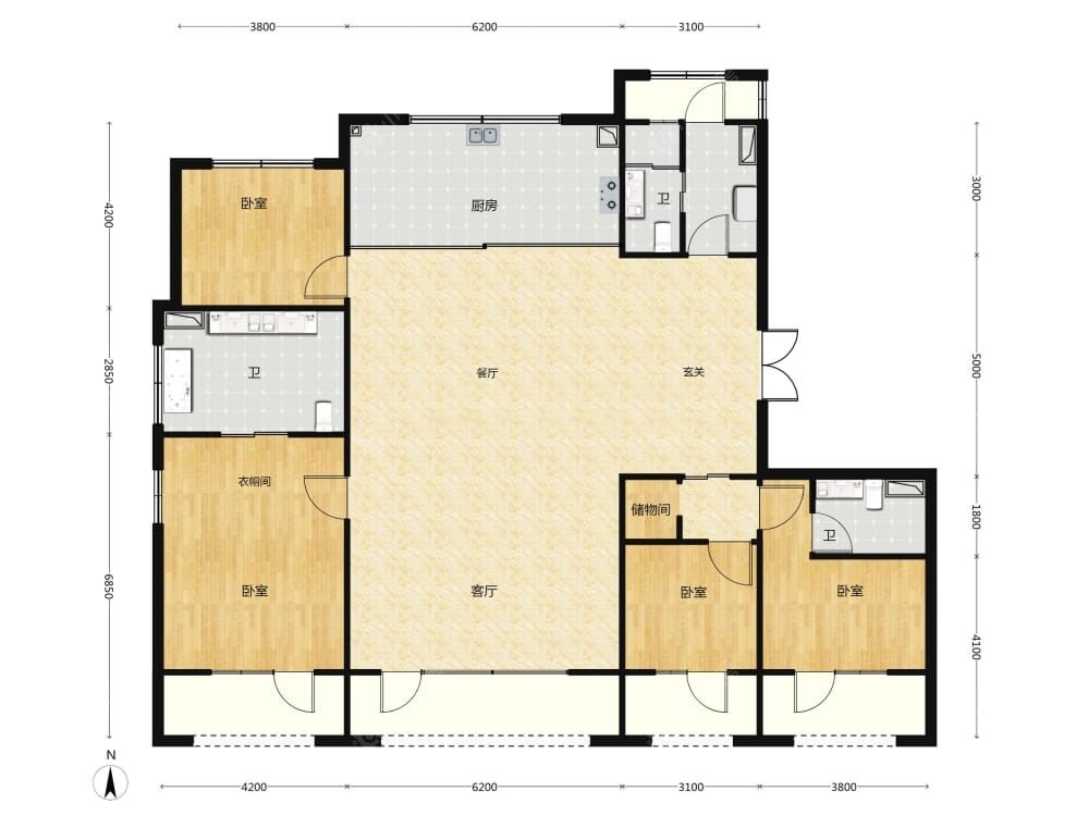 中海·萬吉玖序建面249户型图