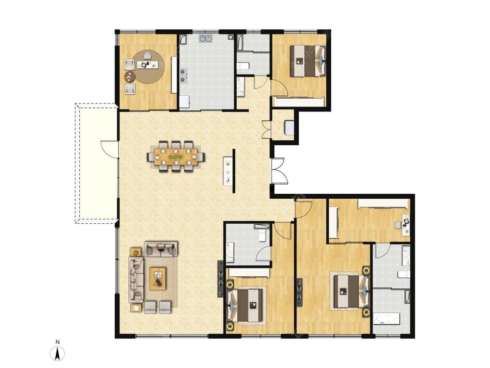 中海丰和叁號院建面225户型图
