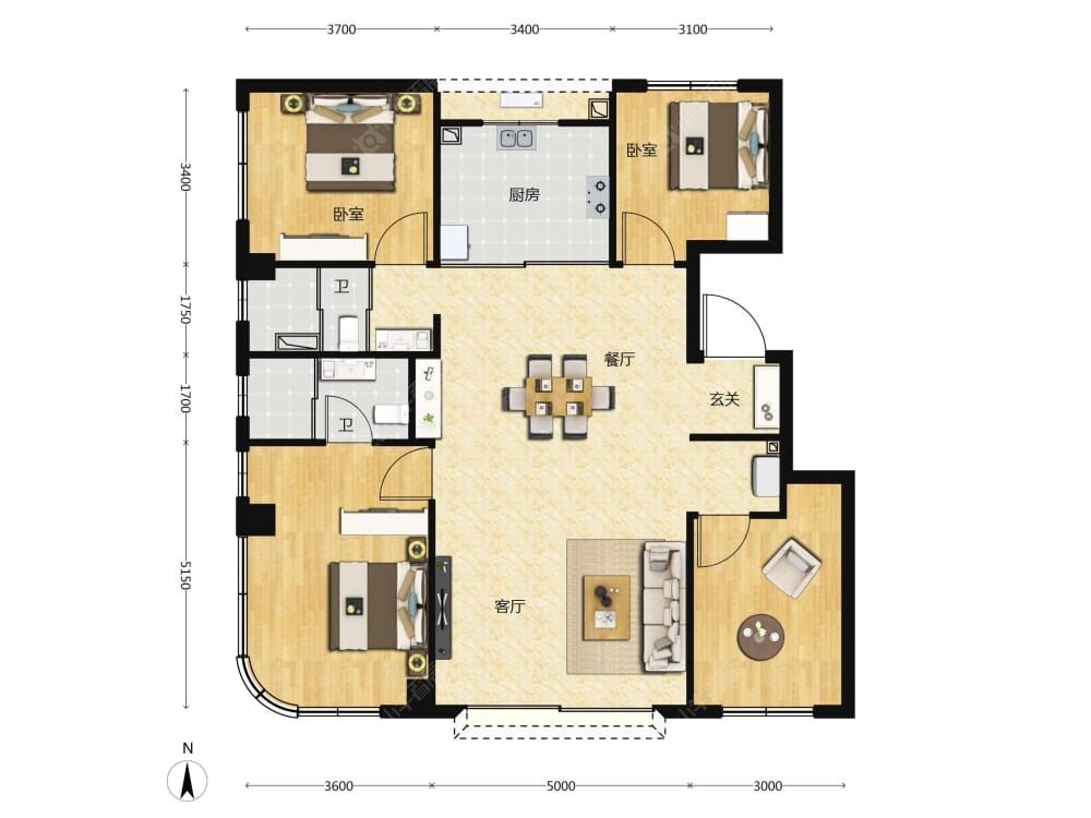 中建壹品·海宸元境建面139户型图