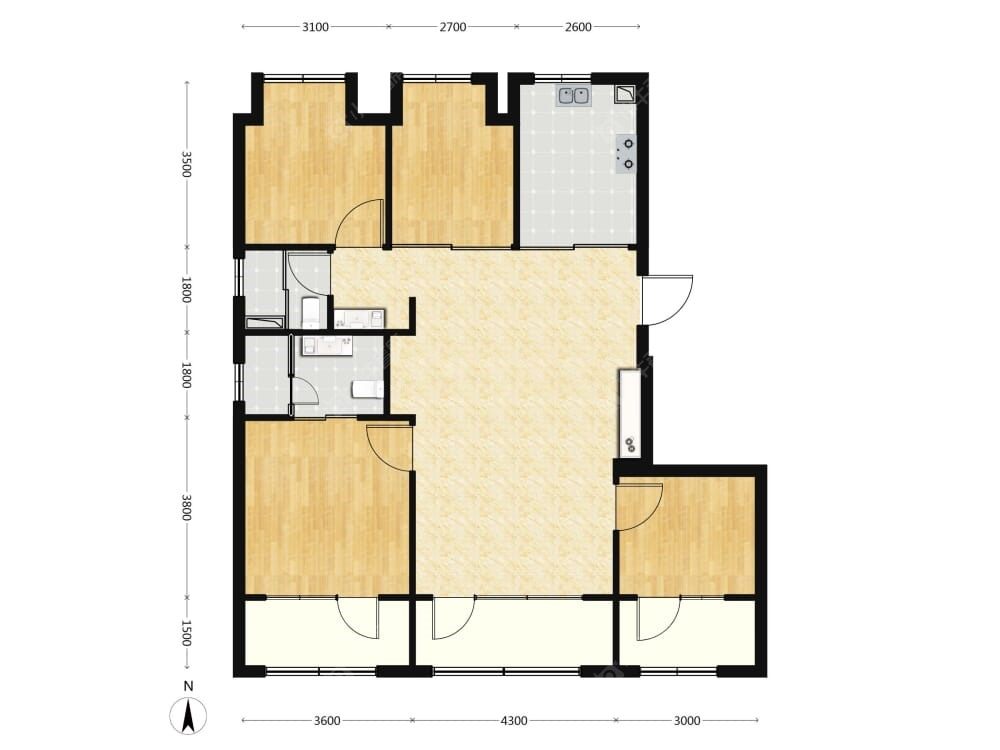 中环悦府建面134户型图
