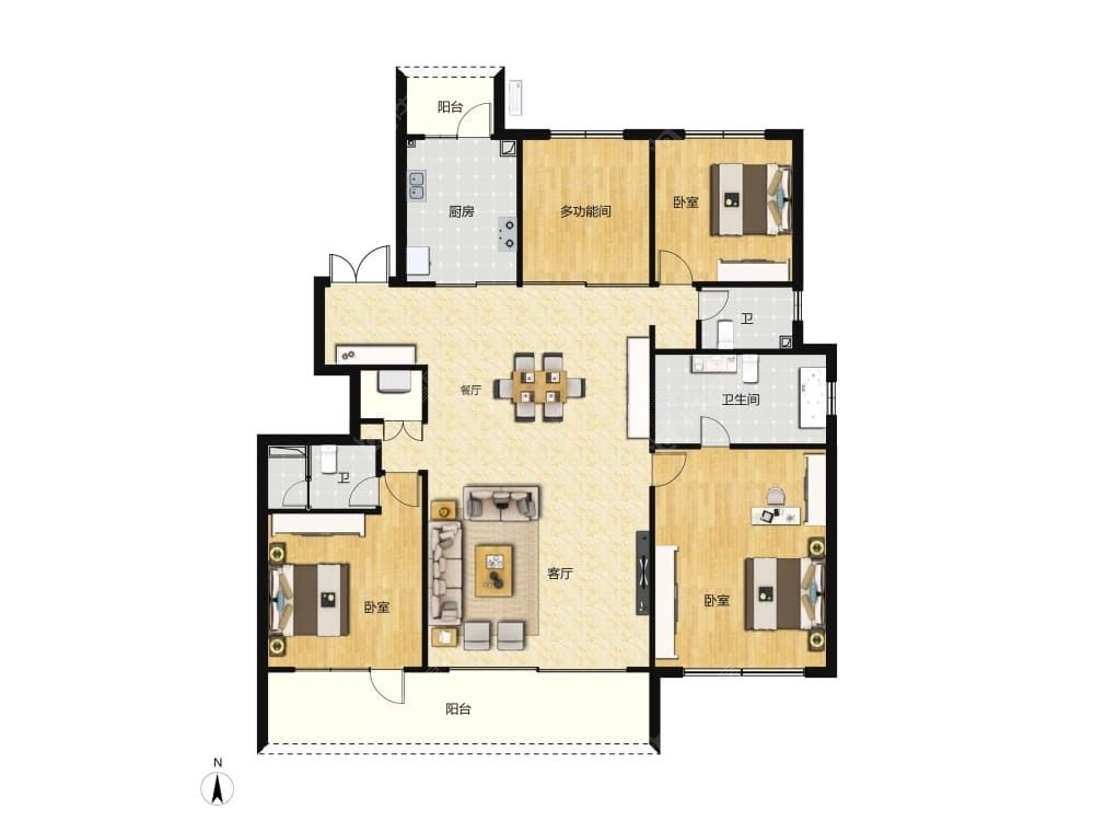 中海长安玖章建面183户型图
