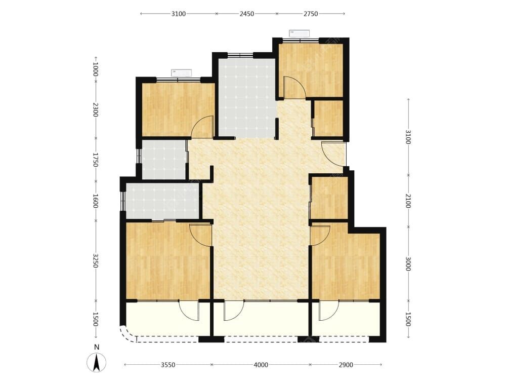 北京隅·西颂建面118户型图