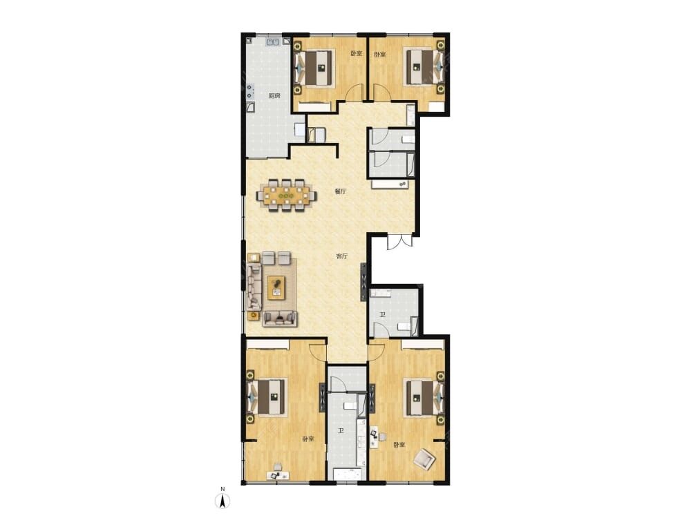 北京城建天坛府建面200户型图