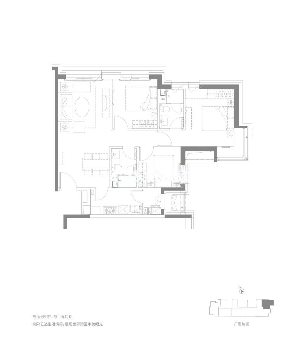 合景寰汇公馆建面108户型图