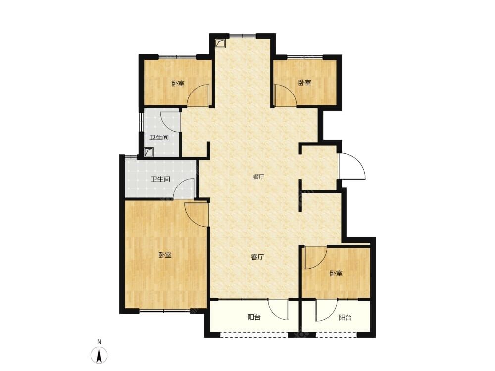 京能西贤府建面125户型图